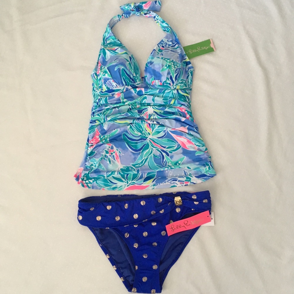 Lilly Pulitzer tankini top and bottoms